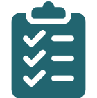 Checklist icon on a clipboard.