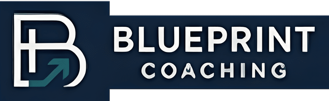 Blueprint Coaching logo with stylized initials.